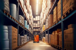 Gestão da logística e cadeia de suprimentos na indústria — otimização do fluxo de materiais, transporte e armazenagem.